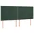 Produktbild 3 för Sänggavel LED mörkgrön 183x16x118/128 cm sammet