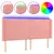 Produktbild 2 för Sänggavel LED rosa 203x16x118/128 cm sammet