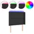 Produktbild 2 för Sänggavel LED svart 83x16x118/128 cm konstläder