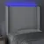 Produktbild 4 för Sänggavel LED vit 83x16x118/128 cm konstläder