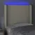 Produktbild 4 för Sänggavel LED gräddvit 83x16x118/128 cm konstläder