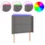 Produktbild 2 för Sänggavel LED grå 83x16x118/128 cm konstläder