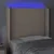 Produktbild 4 för Sänggavel LED cappuccino 83x16x118/128 cm konstläder