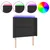 Produktbild 2 för Sänggavel LED svart 93x16x118/128 cm konstläder