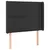 Produktbild 3 för Sänggavel LED svart 93x16x118/128 cm konstläder