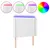Produktbild 2 för Sänggavel LED vit 93x16x118/128 cm konstläder