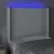 Produktbild 4 för Sänggavel LED vit 93x16x118/128 cm konstläder