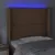 Produktbild 4 för Sänggavel LED brun 93x16x118/128 cm konstläder