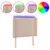 Produktbild 2 för Sänggavel LED cappuccino 93x16x118/128 cm konstläder