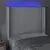 Produktbild 4 för Sänggavel LED vit 103x16x118/128 cm konstläder