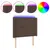 Produktbild 2 för Sänggavel LED brun 103x16x118/128 cm konstläder