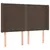 Produktbild 3 för Sänggavel LED brun 147x16x118/128 cm konstläder
