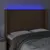 Produktbild 4 för Sänggavel LED brun 147x16x118/128 cm konstläder