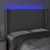 Produktbild 4 för Sänggavel LED grå 147x16x118/128 cm konstläder