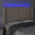 Produktbild 4 för Sänggavel LED cappuccino 147x16x118/128 cm konstläder