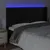 Produktbild 4 för Sänggavel LED svart 183x16x118/128 cm konstläder