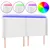 Produktbild 2 för Sänggavel LED vit 183x16x118/128 cm konstläder