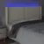 Produktbild 4 för Sänggavel LED gräddvit 183x16x118/128 cm konstläder
