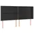 Produktbild 3 för Sänggavel LED svart 203x16x118/128 cm konstläder