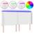 Produktbild 2 för Sänggavel LED vit 203x16x118/128 cm konstläder