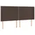 Produktbild 3 för Sänggavel LED brun 203x16x118/128 cm konstläder