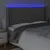 Produktbild 4 för Sänggavel LED grå 203x16x118/128 cm konstläder