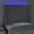 Produktbild 4 för Sänggavel LED ljusgrå 83x16x118/128 cm tyg