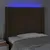 Produktbild 4 för Sänggavel LED mörkbrun 83x16x118/128 cm tyg