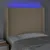 Produktbild 4 för Sänggavel LED gräddvit 83x16x118/128 cm tyg