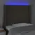Produktbild 4 för Sänggavel LED taupe 93x16x118/128 cm tyg