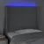 Produktbild 4 för Sänggavel LED ljusgrå 103x16x118/128 cm tyg