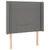 Produktbild 3 för Sänggavel LED mörkgrå 103x16x118/128 cm tyg