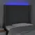 Produktbild 4 för Sänggavel LED mörkgrå 103x16x118/128 cm tyg