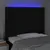 Produktbild 4 för Sänggavel LED svart 103x16x118/128 cm tyg