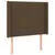 Produktbild 2 för Sänggavel LED mörkbrun 103x16x118/128 cm tyg