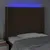 Produktbild 4 för Sänggavel LED mörkbrun 103x16x118/128 cm tyg