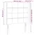 Produktbild 6 för Sänggavel LED gräddvit 103x16x118/128 cm tyg
