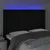 Produktbild 4 för Sänggavel LED svart 147x16x118/128 cm tyg