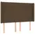 Produktbild 3 för Sänggavel LED mörkbrun 147x16x118/128 cm tyg