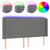 Produktbild 2 för Sänggavel LED mörkgrå 163x16x118/128 cm tyg