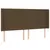 Produktbild 3 för Sänggavel LED mörkbrun 163x16x118/128 cm tyg