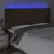 Produktbild 4 för Sänggavel LED mörkbrun 163x16x118/128 cm tyg