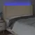 Produktbild 4 för Sänggavel LED gräddvit 163x16x118/128 cm tyg