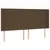Produktbild 3 för Sänggavel LED mörkbrun 183x16x118/128 cm tyg