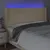 Produktbild 4 för Sänggavel LED gräddvit 183x16x118/128 cm tyg