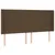 Produktbild 3 för Sänggavel LED mörkbrun 203x16x118/128 cm tyg