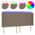 Produktbild 2 för Sänggavel LED taupe 203x16x118/128 cm tyg