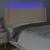 Produktbild 4 för Sänggavel LED gräddvit 203x16x118/128 cm tyg
