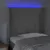Produktbild 4 för Sänggavel LED ljusgrå 83x16x118/128 cm sammet