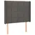 Produktbild 3 för Sänggavel LED mörkgrå 83x16x118/128 cm sammet